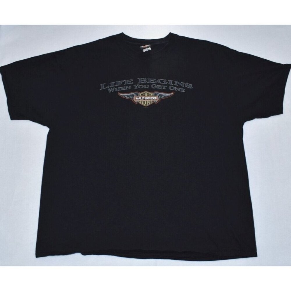 Harley Davidson Mens The Ranch College Station Texas Black Graphic Tee Size 3XL